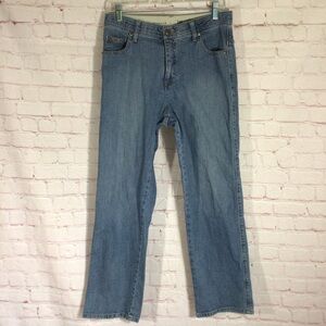 Lee Stretch Comfort Waistband Medium Wash Blue Denim Jeans - Size 12 Short